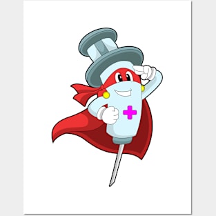 Hero as Nurse with Syringe Posters and Art